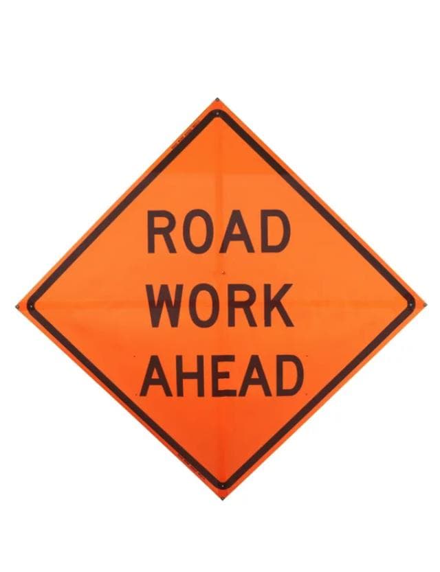 MESH-ROAD WORK AHEAD USE W/75