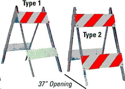TYPE 1 BARRICADE W/ FLASHER