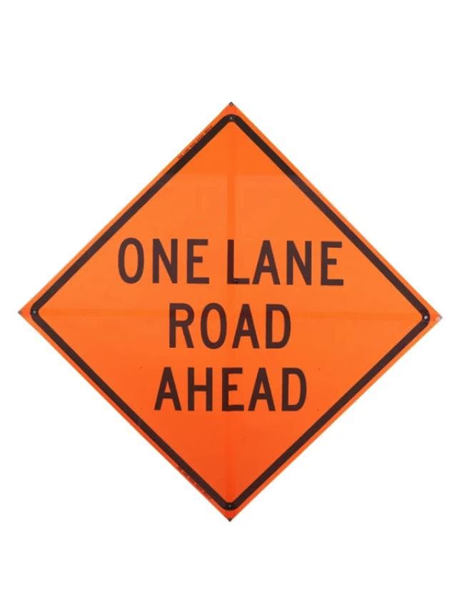 MESH-SINGLE LANE AHEAD-WITH 75